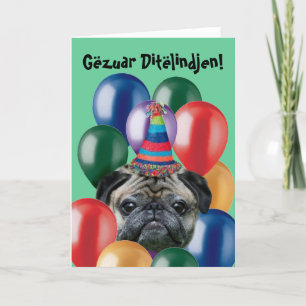 Gëzuar Ditëlindjen carlin d'anniversaire carte de
