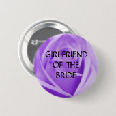 GF van de BRIDE - lavender roos button (Voorkant /achterkant)