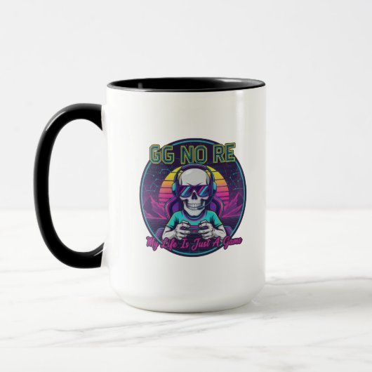 GG No Re Gamer Skull Mug (Gauche)