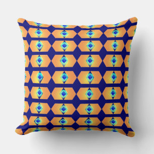 Ggloed Blue Diamond Gem Pattern Kussen