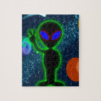 Ggloed Blue Eyes Peace Space Alien Legpuzzel