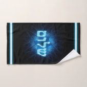 Ggloed Blue Shalom op Etched Star van David Handdoeken (Handdoek)