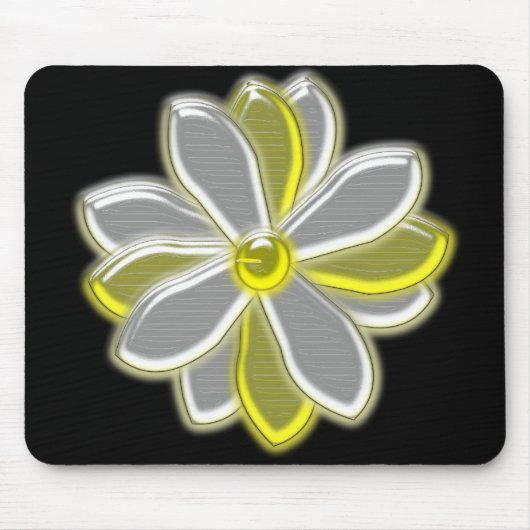 Ggloed Daisy Flower Mousepad Muismat (Voorkant)
