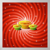 Ggloed Diwali Lamps Poster (Voorkant)