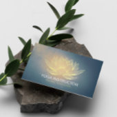 Ggloed Gold Lotus en Blue Grunge Yoga Instructor Visitekaartje