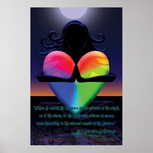Ggloed Heart Namaste pose Poster