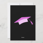 Ggloed PINK NEON modern Graduation Invitation Feestdagenkaart (Achterkant)