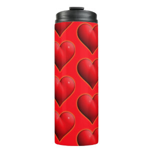 Ggloed Red 3-D Heart Thermosbeker