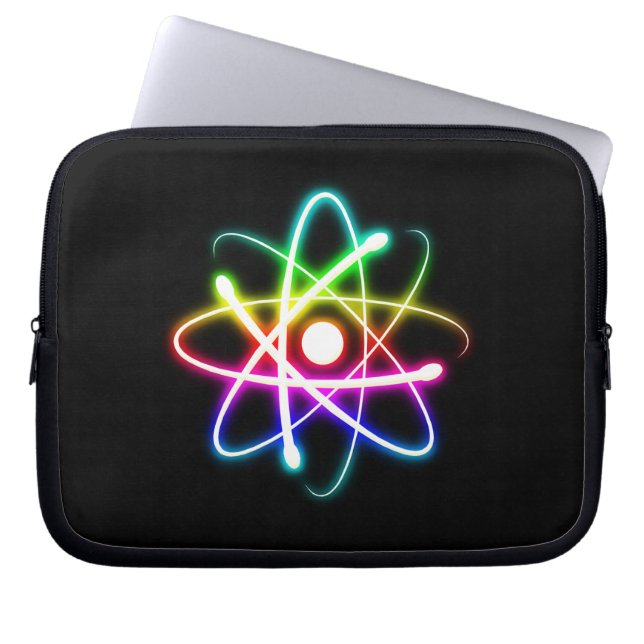 Ggloeiend Atom Laptop Sleeve (Voorkant)