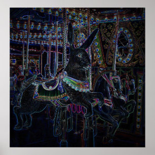 Ggloeiend Bunny Poster