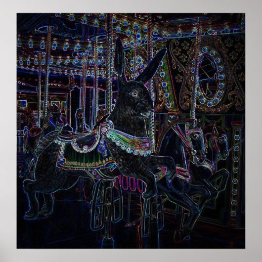 Ggloeiend Bunny Poster (Voorkant)