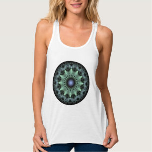 Ggloeiend fractal ster ronde patroon tanktop