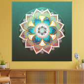 Ggloeiend Mandala - Wrapped Canvas Afdruk (Insitu (Woonkamer))