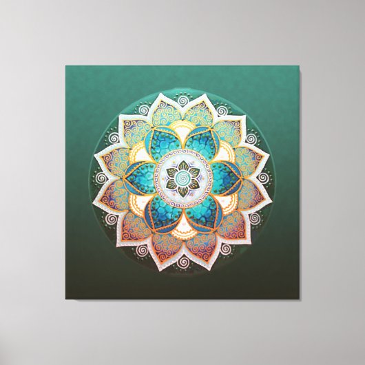 Ggloeiend Mandala - Wrapped Canvas Afdruk (Voorkant)