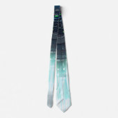 Ggloeiend Sci-Fi Synthetisch Cyber Tech Fiber Glas Stropdas (Achterkant)