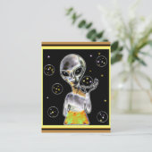 Ggloeiende Alien - Briefkaart (Staand voorkant)