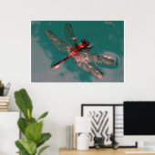 Ggloeiende Dragonfly Poster (Thuiskantoor)
