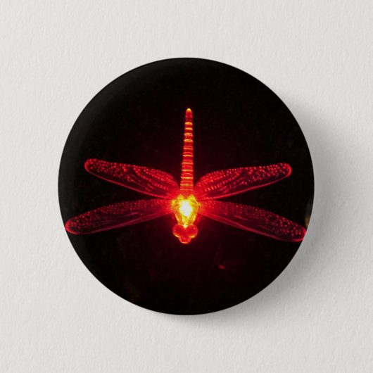 Ggloeiende Dragonfly Ronde Button 5,7 Cm (Voorkant)