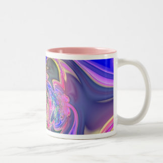 Ggloeiende kleurendruk tweekleurige koffiemok