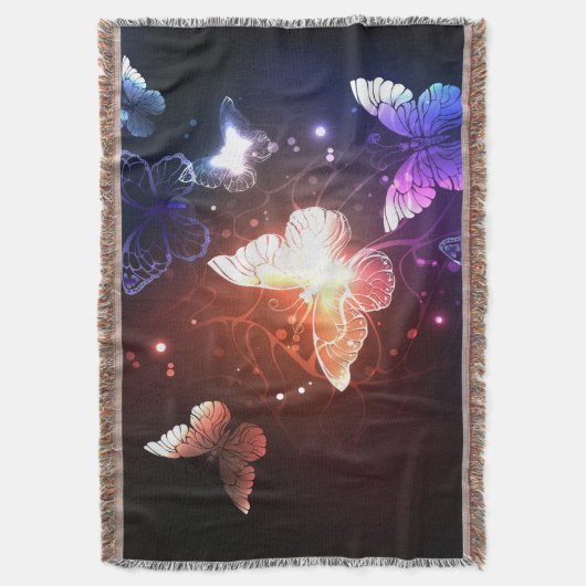 Ggloeiende nachtvlinders deken (Voorkant Verticaal)