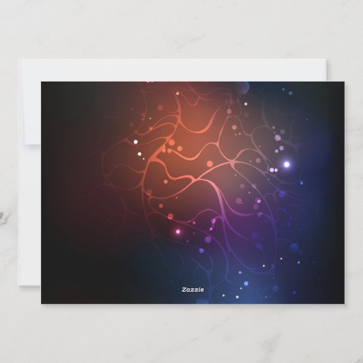 Ggloeiende nachtvlinders feestdagenkaart (Achterkant)