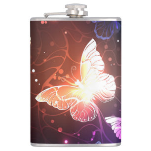 Ggloeiende nachtvlinders heupfles