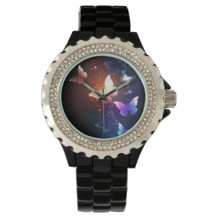 Ggloeiende nachtvlinders horloge