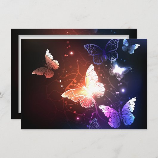 Ggloeiende nachtvlinders informatiekaartje (Voorkant / Achterkant)