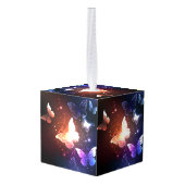 Ggloeiende nachtvlinders kubus ornament (Achter hoekig)