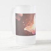 Ggloeiende nachtvlinders matglas bierpul (Voorkant links)