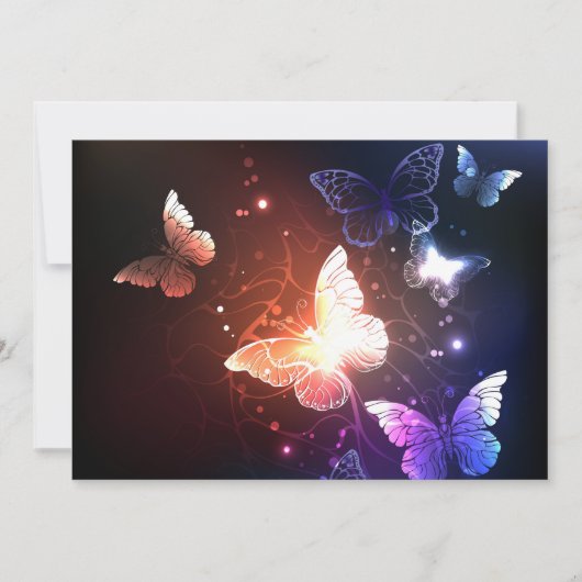 Ggloeiende nachtvlinders save the date (Voorkant)