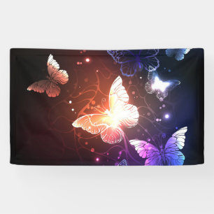 Ggloeiende nachtvlinders spandoek