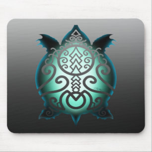 Ggloeiende Silhouette Snapper Turtle Muismat