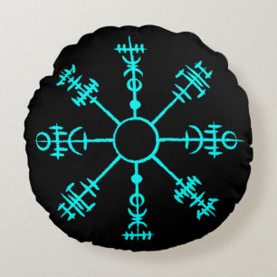 Ggloing Viking Compass Rond Kussen