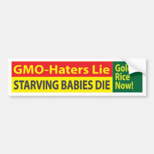 GGO-luikers liegen/Sluipende baby's sterven Bumpersticker
