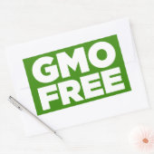 GGO-VRIJ (GROENEN) RECHTHOEKIGE STICKER (Envelop)