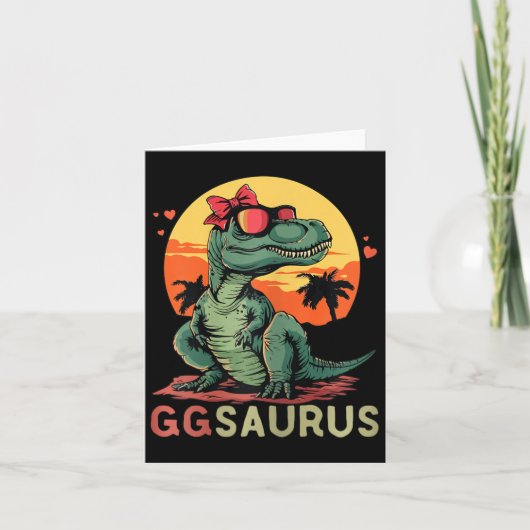 Ggsaurus Dino Dinosaur Gg-saurus T-rex Grappige Tr Kaart (Voorkant)