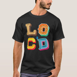 GGT unieke blokletters Locu2019d haar Melanine CR T-shirt