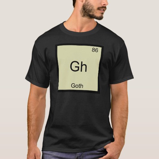 Gh - Goth Funny Chimie Élément Symbole T-shirt (Devant)