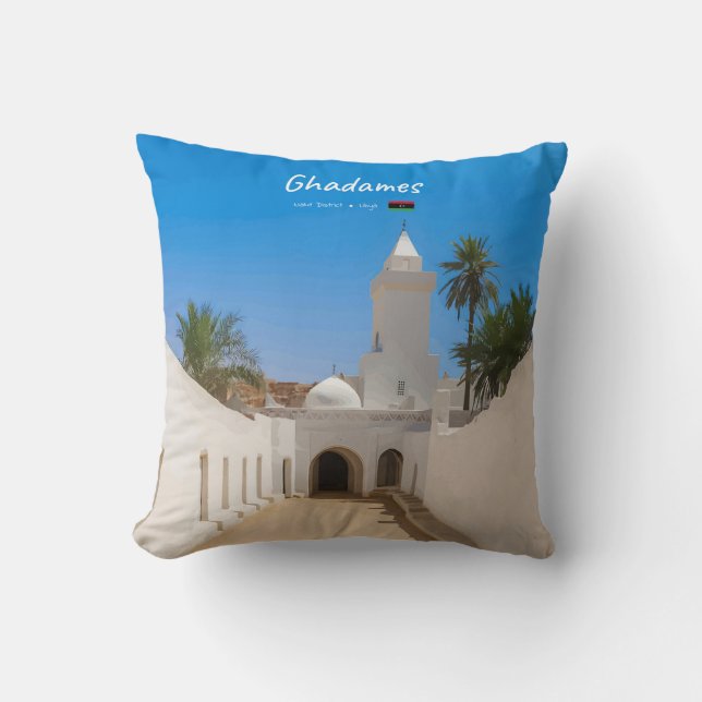 Ghadames, Libië - Witte Moskee Kussen (Voorkant)