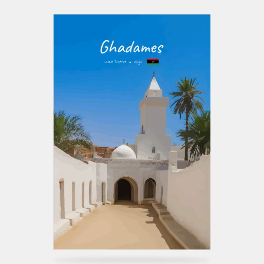 Ghadames, Libye - Mosquée Blanche (Recto)