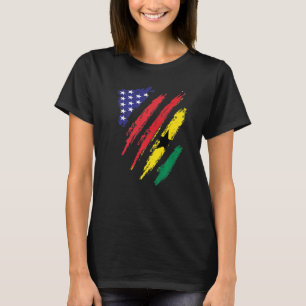 Ghana American Grown Flag USA Patriot Heritage Mon T-shirt