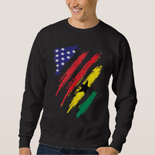 Ghana American Grown Flag USA Patriot Heritage Mon Trui