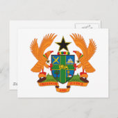 Ghana Coat of Arms Briefkaart (Voorkant / Achterkant)