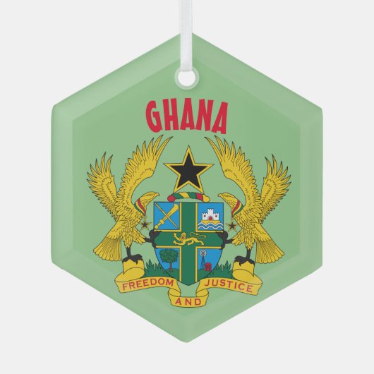 Ghana Custom Glass Orname Glas Ornament (Voorkant)