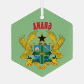 Ghana Custom Glass Orname Glas Ornament (Achterkant)