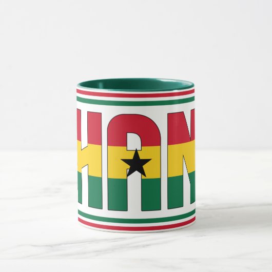 Ghana Eilanden Nationale Vlag Patriottische Koffie Mok (Midden)