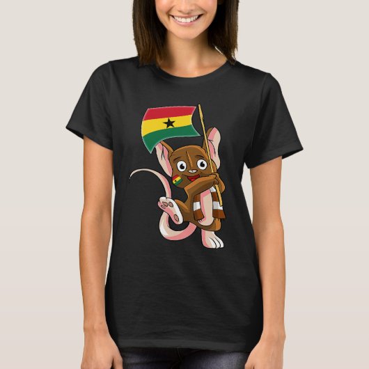 Ghana Fan Mouse T-shirt (Voorkant)