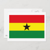 Ghana Flag Briefkaart (Voorkant / Achterkant)