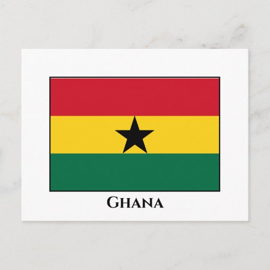 Ghana Flag Briefkaart (Voorkant)